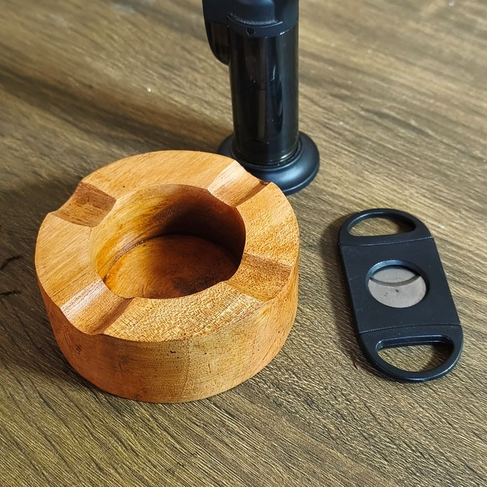 Asbak Kayu 10 Cm Tepi Tebal 1