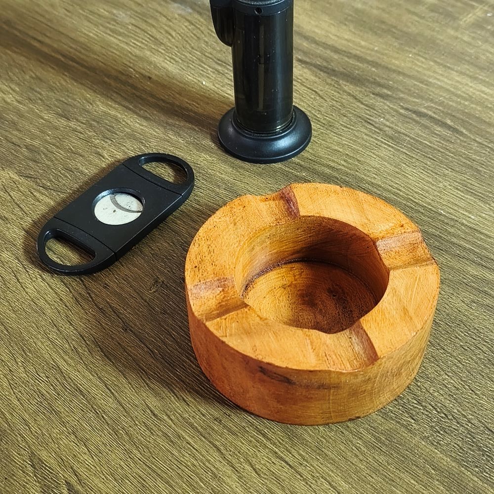 Asbak Kayu 10 Cm Tepi Tebal 2