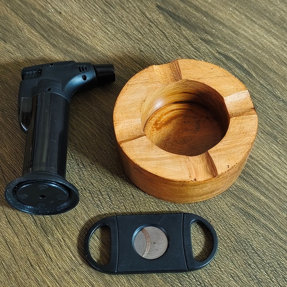 Asbak Kayu 10 Cm Tepi Tebal 3